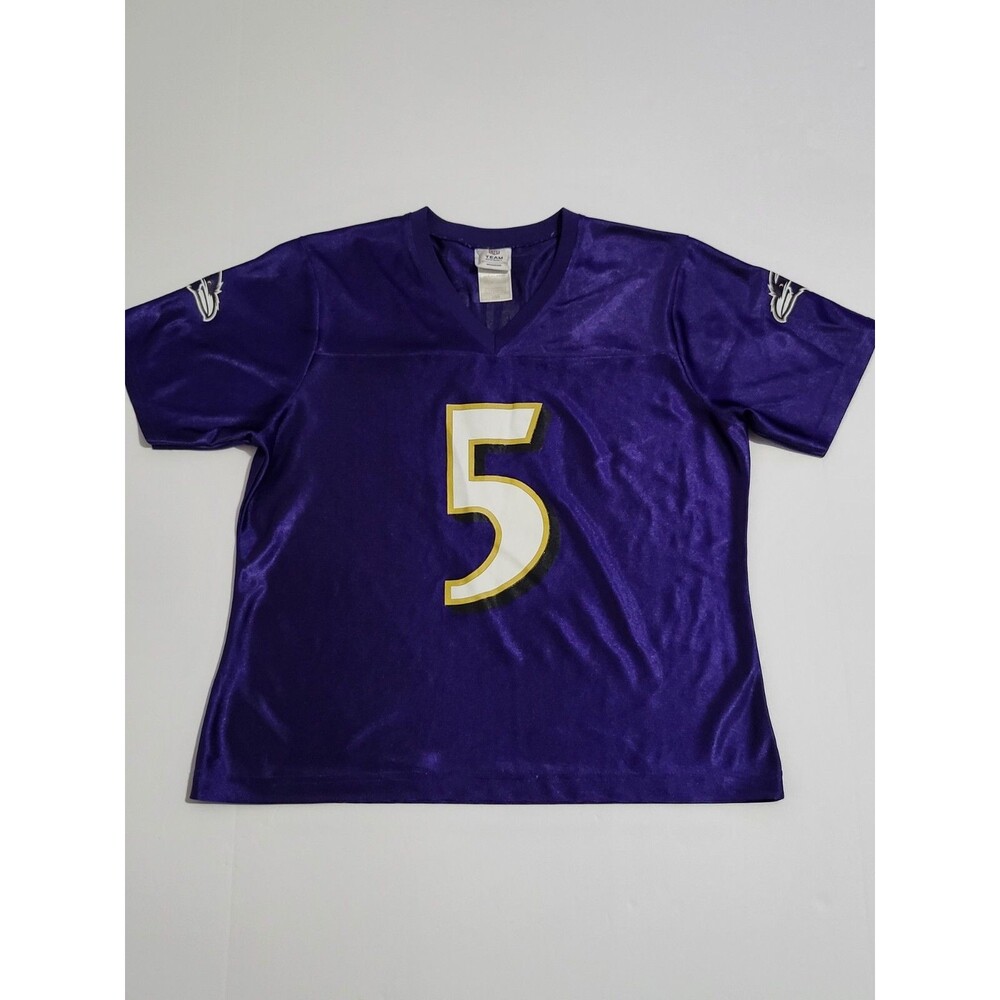 (#A1) Team Apparel Baltimore Ravens Joe Flacco Jersey # 5 Purple Size Women's L
